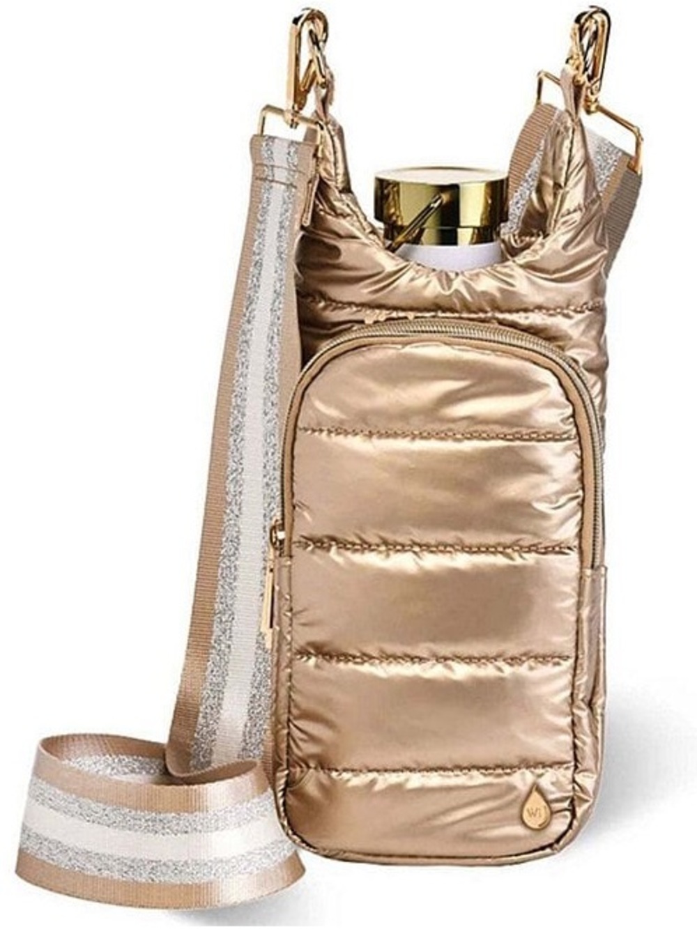 Wanderfull Metallic Champagne HydroBag Crossbody Bag
